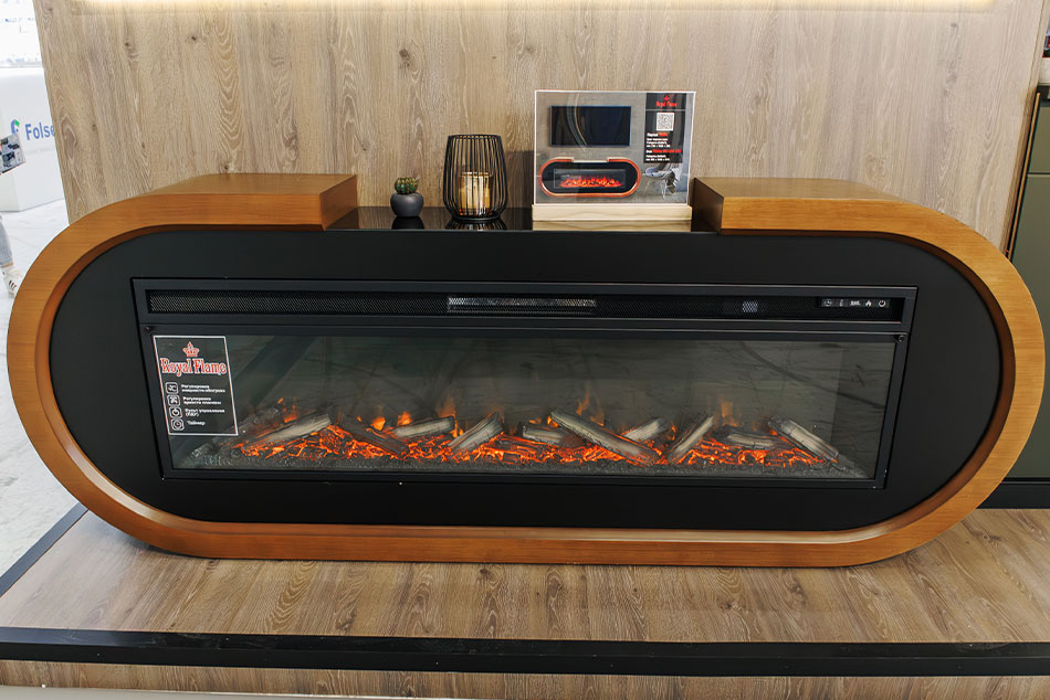 Каминокомплект Soho Орех с очагом Vision 60 LOG LED