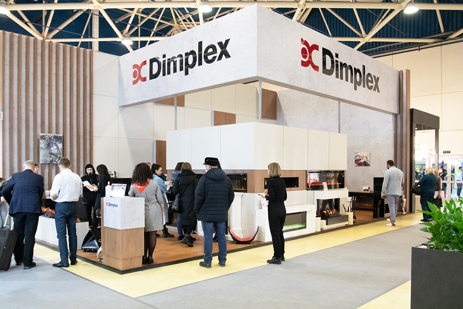 Электрические камины Dimplex и Royal Flame на выставке "Мебель 2021" Электрические камины на выставке "Мебель 2021"