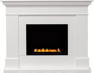 Электрокамин California - Белый (Глубина 380) с очагом Cassette 400 LNH-INT PS (без дров)