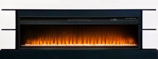 Электрокамин Modern 60 (Разборный) - Белый с черным с очагом Vision 60 LED