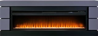 Электрокамин Modern 60 (Разборный) - Серый графит с черным с очагом Vision 60 LED