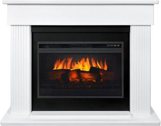 Электрокамин Mozart SFT (Разборный) - Белый с очагом Vision 26 EF LED 3D FX