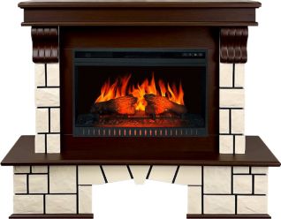 Электрокамин Porto 26 (Разборный) -  Темный дуб с очагом Vision 26 EF LED FX