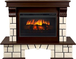 Электрокамин Porto 26 (Разборный) -  Темный дуб с очагом Vision 26 EF LED 3D FX