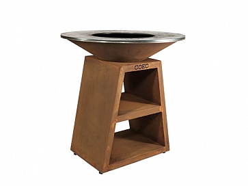 Уличный гриль Coeo TRIO 98 - CORTEN (Высота 100)