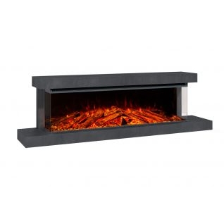 Электрокамин очаг Lumen 1600 с декоративной панелью ANTRACITE