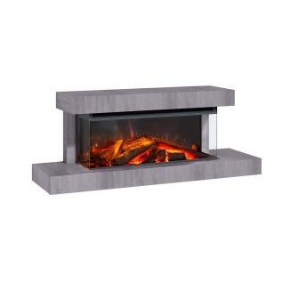 Электрокамин очаг Lumen 870 с декоративной панелью PIETRA