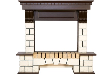 Портал Pierre Luxe - Белый / Темный дуб (Ширина 1150 мм)